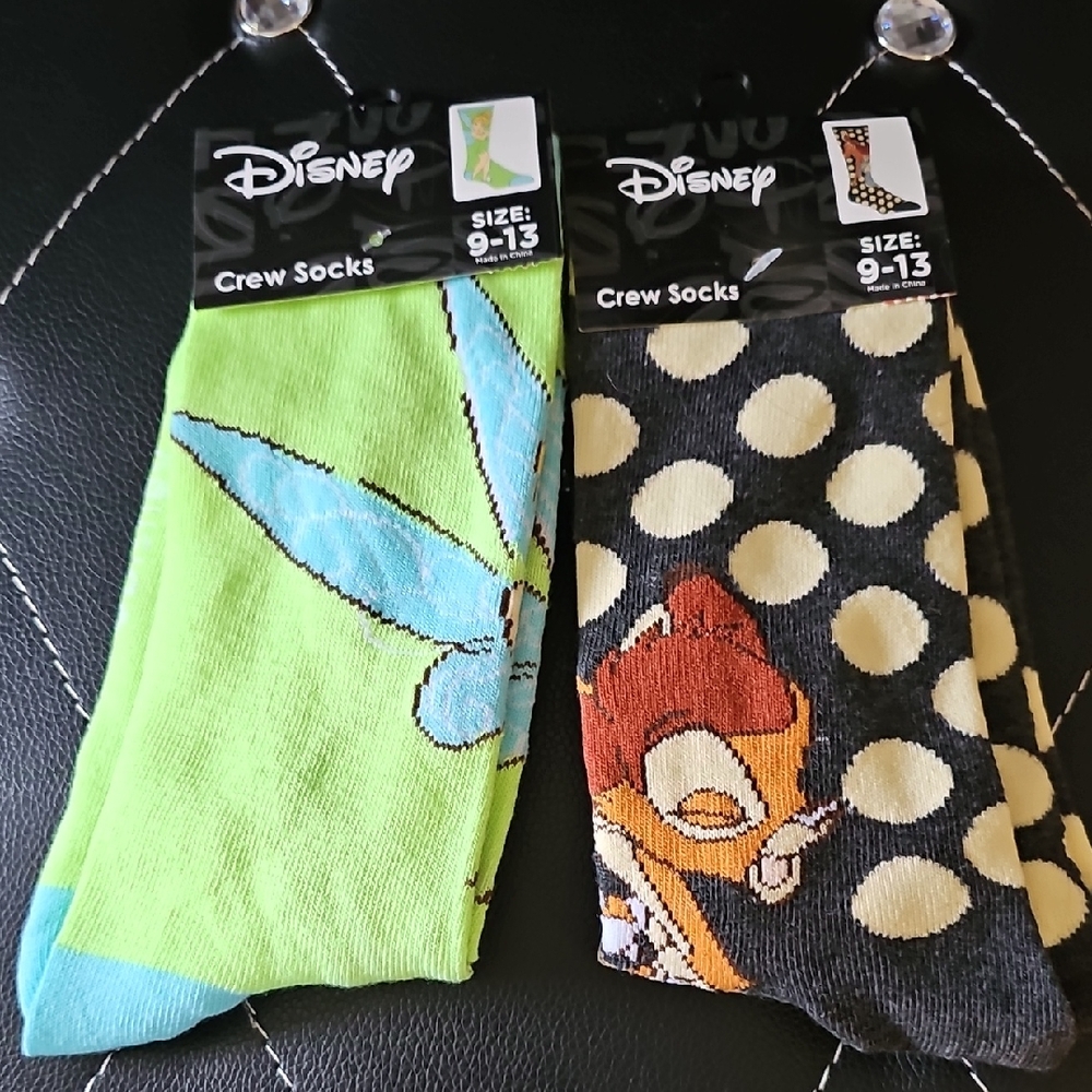 Disney Green‎ and Black Crew Socks Set